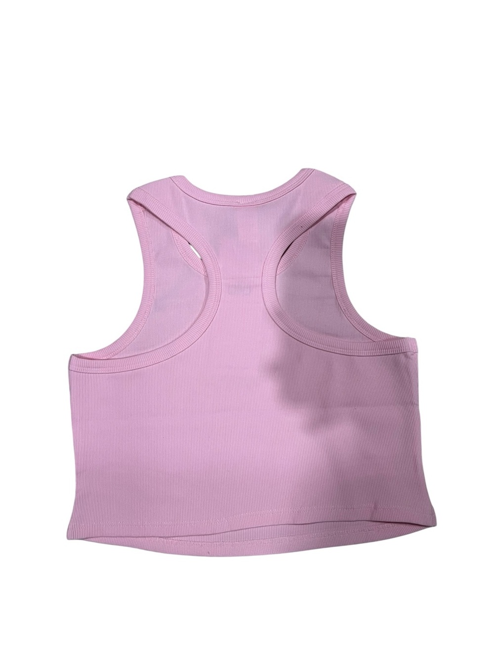 Alo Yoga Pink Ribbed Cropped Racerback Tank Top - Size Medium - NWT - Picture 4 of 4